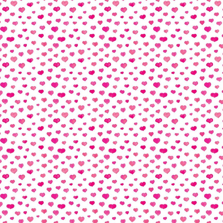 Watercolor Pink Hearts Pattern Acrylic Sheets - CMB Pattern Acrylic